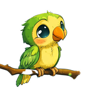 Sad Baby Parrot Cartoon Vinyl Car Decal Sticker – Waterproof & UV-Resistant 4.0" Sad Baby Parrot Cartoon Vinyl Car Decal Sticker – Waterproof & UV-Resistant 4.0"