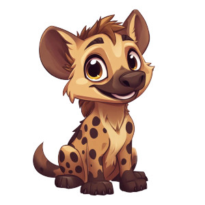 Safari Hyena Chibi 2D Vinyl Car Decal Sticker – Waterproof & UV-Resistant 4.0"