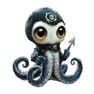 Sea Shepherd Octopus Mascot Vinyl Car Decal Sticker – Waterproof & UV-Resistant 4.0"