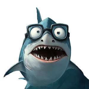 Shark Wearing Glasses Vinyl Car Decal Sticker – Waterproof & UV-Resistant 4.0"