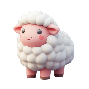 Sheep Icon Isogonal Minimalist Vinyl Car Decal Sticker – Waterproof & UV-Resistant 4.0"