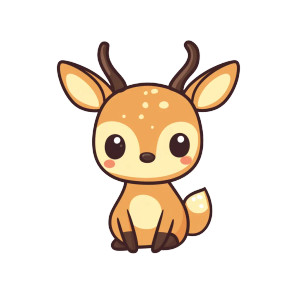 Sika Deer Vector Vinyl Car Decal Sticker – Waterproof & UV-Resistant 4.0"