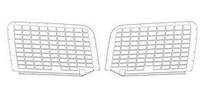 Westin Public Safety Window Guard 35-16035 Defender Series; Side Windows Of Police Vehicle; Powder Coated; Black; Steel; Set Of 2