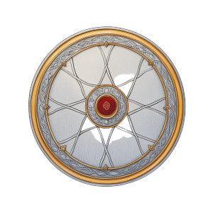 Silver Shield Red Rune Vinyl Car Decal Sticker – Waterproof & UV-Resistant 4.0"