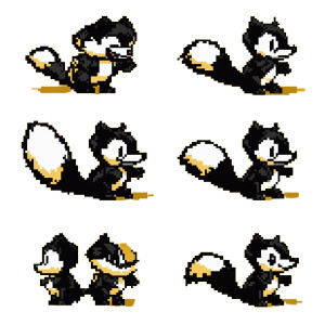 Skunk Sprite Sheet Vinyl Car Decal Sticker – Waterproof & UV-Resistant 4.0" Skunk Sprite Sheet Vinyl Car Decal Sticker – Waterproof & UV-Resistant 4.0"