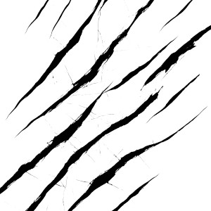 Slashes Cuts White Background Vinyl Car Decal Sticker – Waterproof & UV-Resistant 4.0"