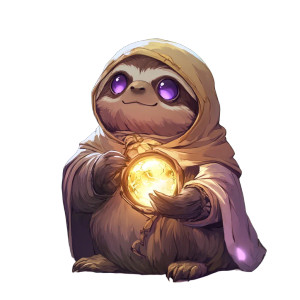 Sloth Exalted Orb Chibi Vinyl Car Decal Sticker – Waterproof & UV-Resistant 4.0"