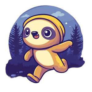 Sloth Jogging Design Vinyl Car Decal Sticker – Waterproof & UV-Resistant 4.0"