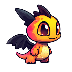 Small Adorable Dragon Monster Vinyl Car Decal Sticker – Waterproof & UV-Resistant 4.0"