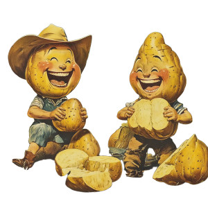 1950S Happy Potato Sugarbeasts Vinyl Car Decal Sticker – Waterproof & UV-Resistant 4.0"
