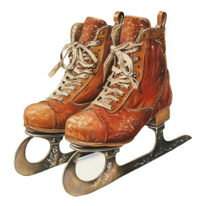 19Th Century Ice Skates Vinyl Car Decal Sticker – Waterproof & UV-Resistant 4.0"