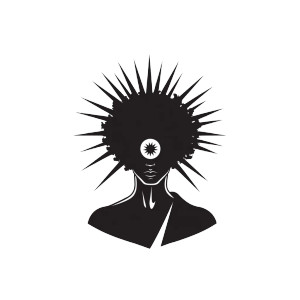 Afro Man Sun Logo Vinyl Car Decal Sticker – Waterproof & UV-Resistant 4.0"