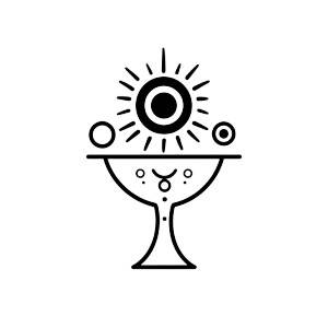 Alchemical Symbol Line Drawing Vinyl Car Decal Sticker – Waterproof & UV-Resistant 4.0"