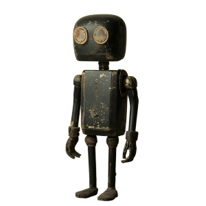 Antique Robot Boy Magritte Vinyl Car Decal Sticker – Waterproof & UV-Resistant 4.0"