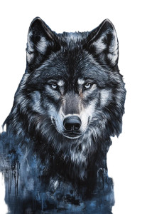 Black Grey Wolf Dark Vinyl Car Decal Sticker – Waterproof & UV-Resistant 4.0"