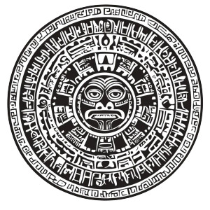 Black Maya Circular Pattern Vinyl Car Decal Sticker – Waterproof & UV-Resistant 4.0"