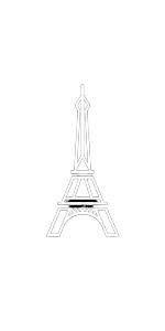 Black White Eiffel Tower Vinyl Car Decal Sticker – Waterproof & UV-Resistant 4.0"