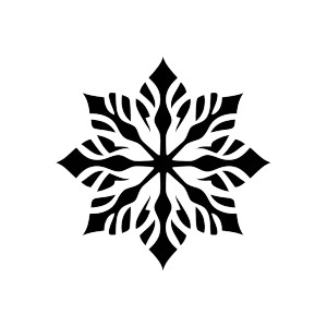 Black White Snowflake Logo Vinyl Car Decal Sticker – Waterproof & UV-Resistant 4.0"