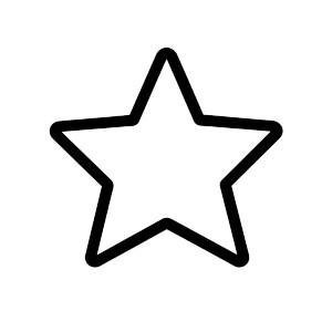 Black White Star Icon Vinyl Car Decal Sticker – Waterproof & UV-Resistant 4.0"