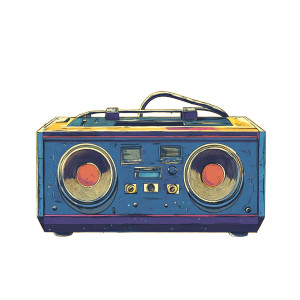 Boom Box Illustration Vinyl Car Decal Sticker – Waterproof & UV-Resistant 4.0" Boom Box Illustration Vinyl Car Decal Sticker – Waterproof & UV-Resistant 4.0"