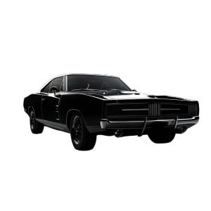 Charger Auto Spotlight Black Vinyl Car Decal Sticker – Waterproof & UV-Resistant 4.0"