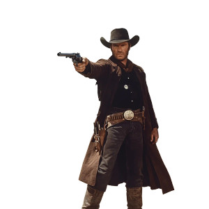 Cowboy Revolver Western Vinyl Car Decal Sticker – Waterproof & UV-Resistant 4.0"