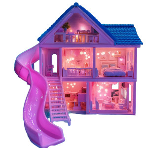 Dreamy Pink Dollhouse Vinyl Car Decal Sticker – Waterproof & UV-Resistant 4.0"