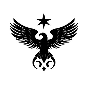 Eagle Moons Star Flag Vinyl Car Decal Sticker – Waterproof & UV-Resistant 4.0"