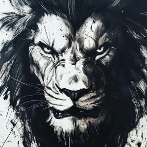 Fierce Cartoon Lion Vinyl Car Decal Sticker – Waterproof & UV-Resistant 4.0"