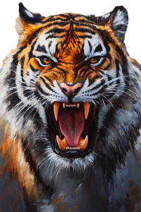 Fierce Tiger Portrait Vinyl Car Decal Sticker – Waterproof & UV-Resistant 4.0" Fierce Tiger Portrait Vinyl Car Decal Sticker – Waterproof & UV-Resistant 4.0"