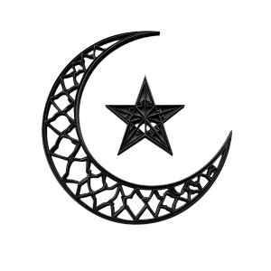 3D Crescent Moon Star Vinyl Car Decal Sticker – Waterproof & UV-Resistant 4.0"