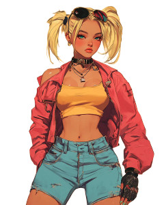 90S Anime Woman Panoramic Vinyl Car Decal Sticker – Waterproof & UV-Resistant 4.0"