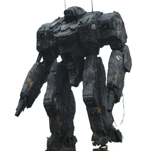 Battle Mech Camouflage Battered Vinyl Car Decal Sticker – Waterproof & UV-Resistant 4.0"