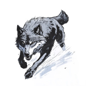 Gray Wolf Marvel Style Vinyl Car Decal Sticker – Waterproof & UV-Resistant 4.0"