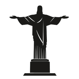 Christ Redeemer Statue Vector Vinyl Car Decal Sticker – Waterproof & UV-Resistant 4.0"