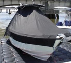 Taylor Made BoatGuard Cover | Fit 17-19ft Center Console Boats | Water Repellent Gray Fabric | With Storage Bag Taylor Made BoatGuard Cover | Fit 17-19ft Center Console Boats | Water Repellent Gray Fabric | With Storage Bag