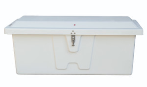 Taylor Made Dock Storage Box | Marine Series, Gas Shock Closer, Stainless Steel Latch, Easy Clean, White Taylor Made Dock Storage Box | Marine Series, Gas Shock Closer, Stainless Steel Latch, Easy Clean, White