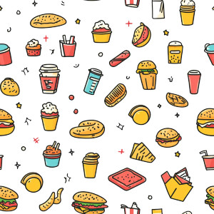 Cute Fast Food Icon Vinyl Car Decal Sticker – Waterproof & UV-Resistant 4.0"
