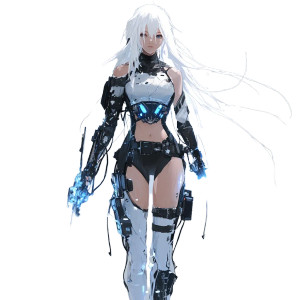 Cyberpunk Anime Girl Fantasy Vinyl Car Decal Sticker – Waterproof & UV-Resistant 4.0"