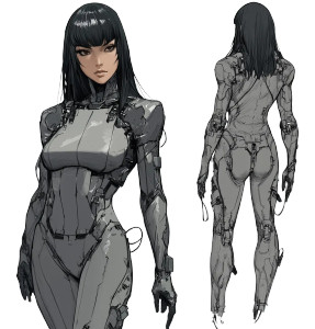 Dark Skin Female Character Vinyl Car Decal Sticker – Waterproof & UV-Resistant 4.0"
