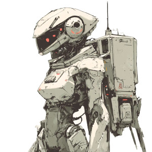 Female Mecha Pilot Mahfood Ashley Wood Vinyl Car Decal Sticker – Waterproof & UV-Resistant 4.0"