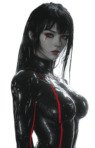 Futuristic Kawaii Goth Artist Vinyl Car Decal Sticker – Waterproof & UV-Resistant 4.0"