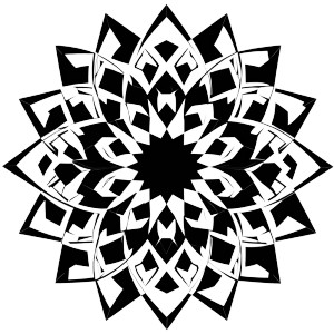 Islamic Geometric Star Bw Vinyl Car Decal Sticker – Waterproof & UV-Resistant 4.0"