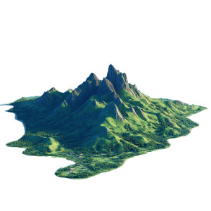 Isometric View Bora Bora Vinyl Car Decal Sticker – Waterproof & UV-Resistant 4.0"