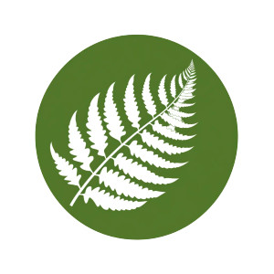 Green Circle Fern Leaf Vinyl Car Decal Sticker – Waterproof & UV-Resistant 4.0"
