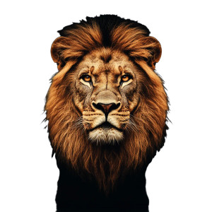 Lion Head Black Background Vinyl Car Decal Sticker – Waterproof & UV-Resistant 4.0"