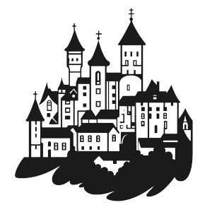 Luxembourg Black White Icon Vinyl Car Decal Sticker – Waterproof & UV-Resistant 4.0"