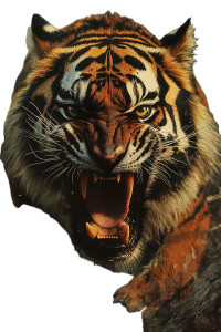Majestic Tiger Vintage Sign Vinyl Car Decal Sticker – Waterproof & UV-Resistant 4.0"