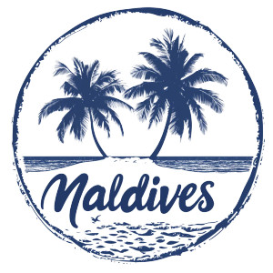 Maldives Logo Navy White Vinyl Car Decal Sticker – Waterproof & UV-Resistant 4.0"