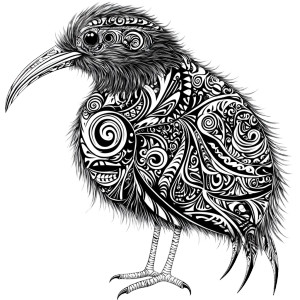 Maori Kiwi Bird Vinyl Car Decal Sticker – Waterproof & UV-Resistant 4.0"